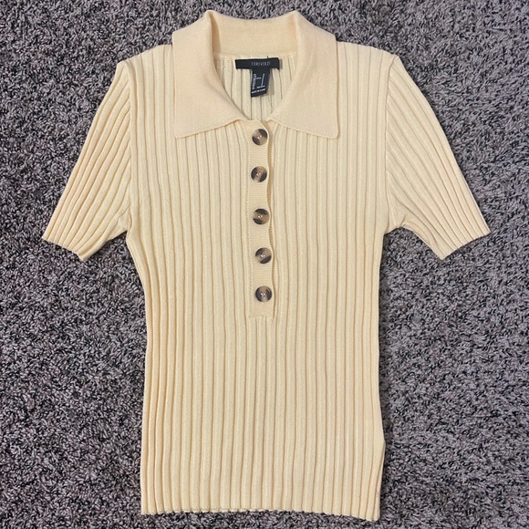 F21 Yellow Polo Shirt